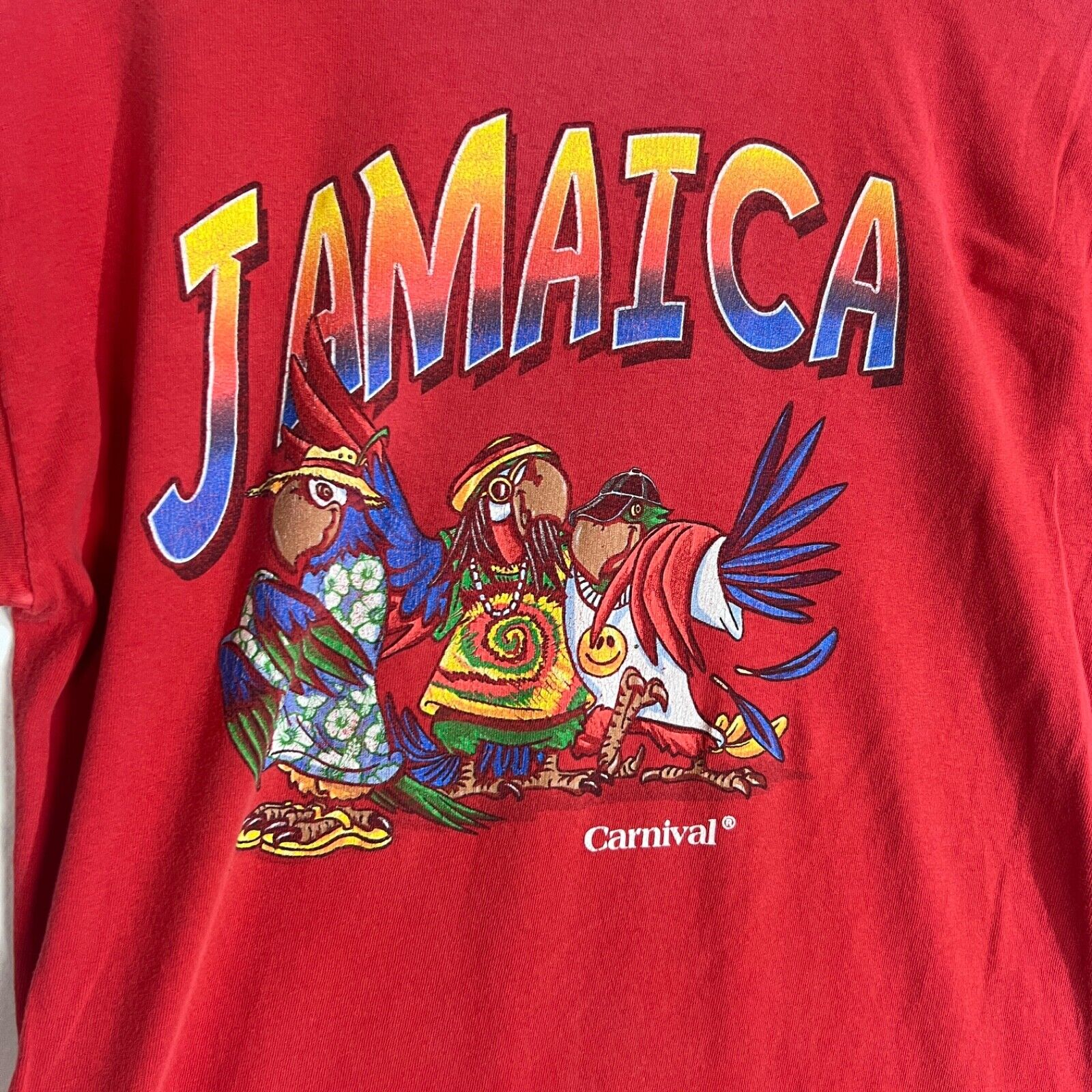 Carnival Jamaica T-Shirt Men's Size Large Multicolor Short Sleeve Pullover