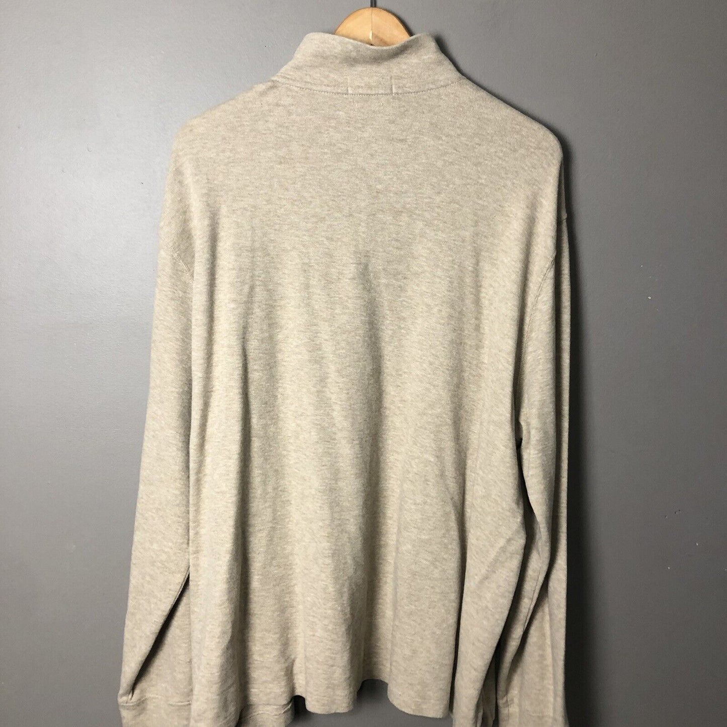 Polo Ralph Lauren Mens Pullover Sweater Size 2XL Beige Long Sleeve Eatate Rib