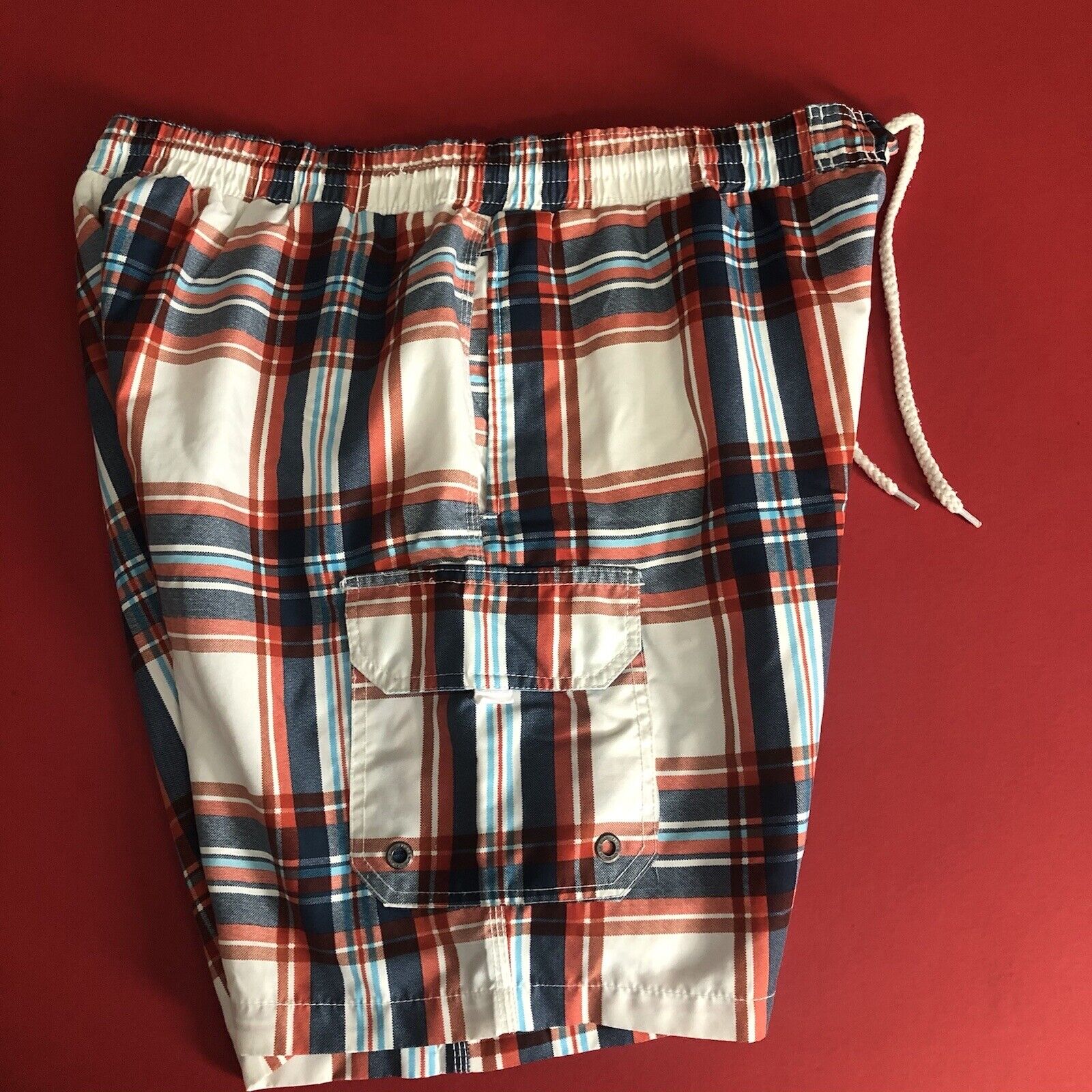 Caribbean Joe Swim Trunks Mens Size L. Multicolor. 0320