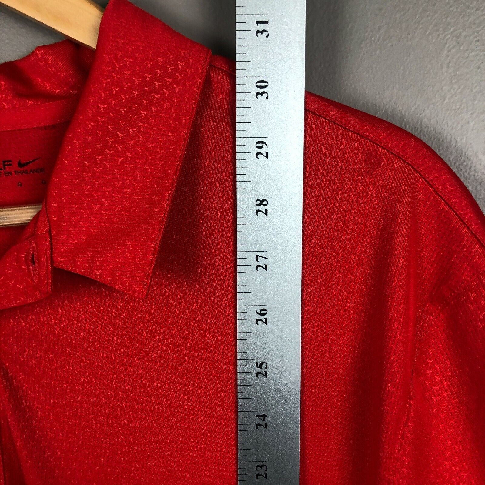 Nike Golf Men's Polo Shirt Size Large Red Short Sleeve Pullover