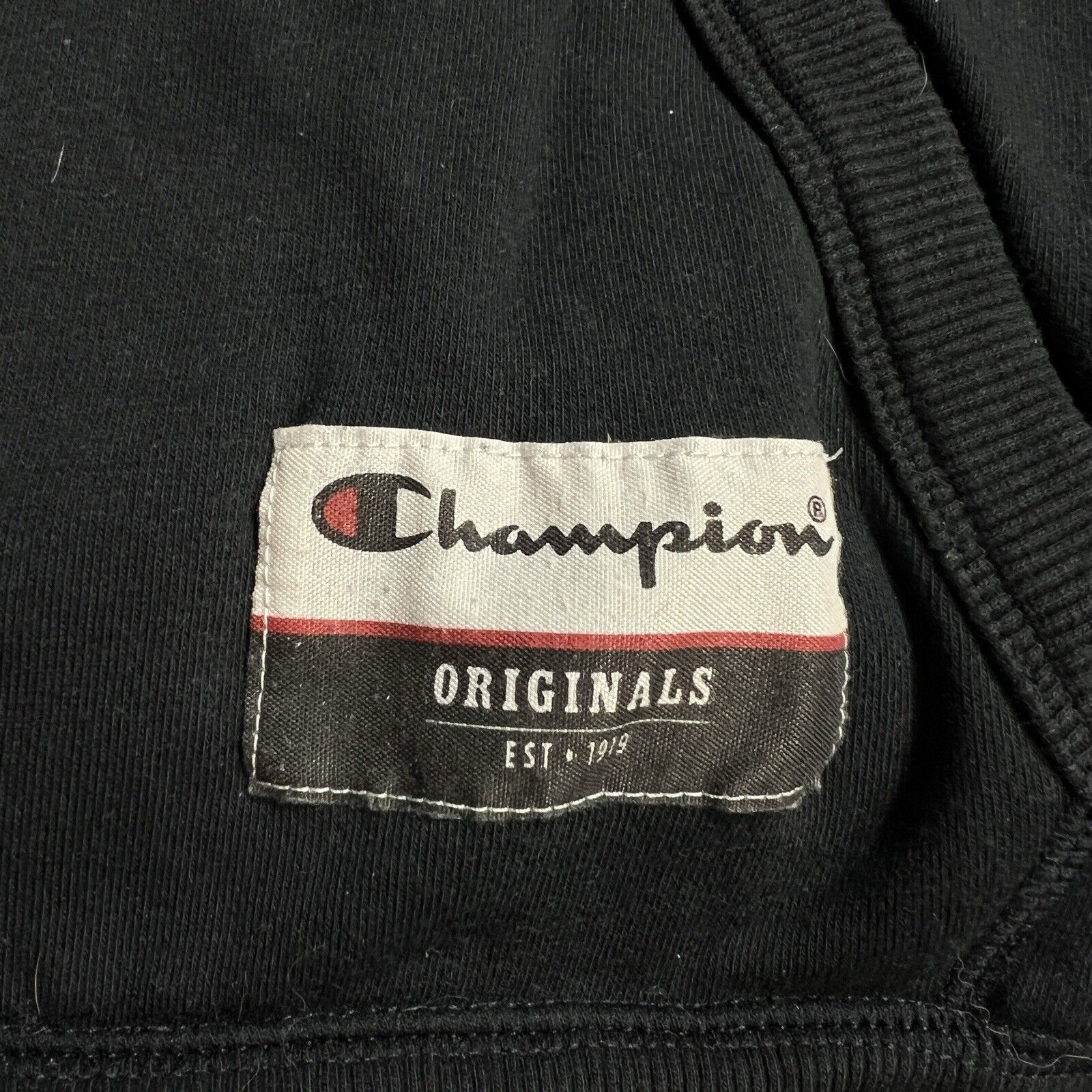 Champion Hoodie Men’s Size Large Black Long Sleeve Pullover
