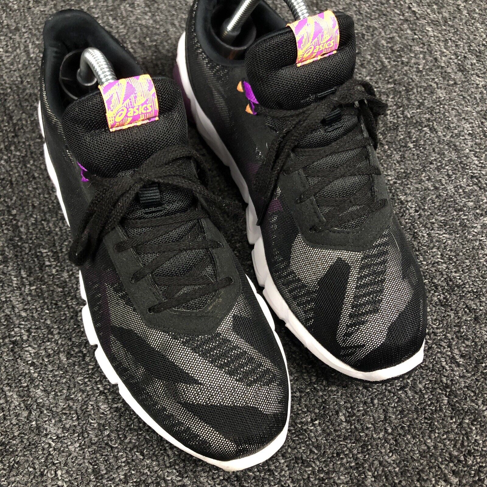 Asics Womens Gel Quantum 90 2 F1022A210 Black Purple Gray Running Shoes Size 9.5