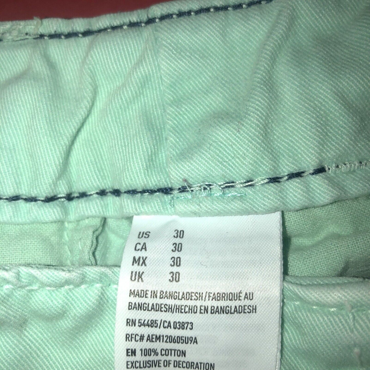 American Eagle Outfitters Classic Shorts Mens Size 30 Color Green 1204300