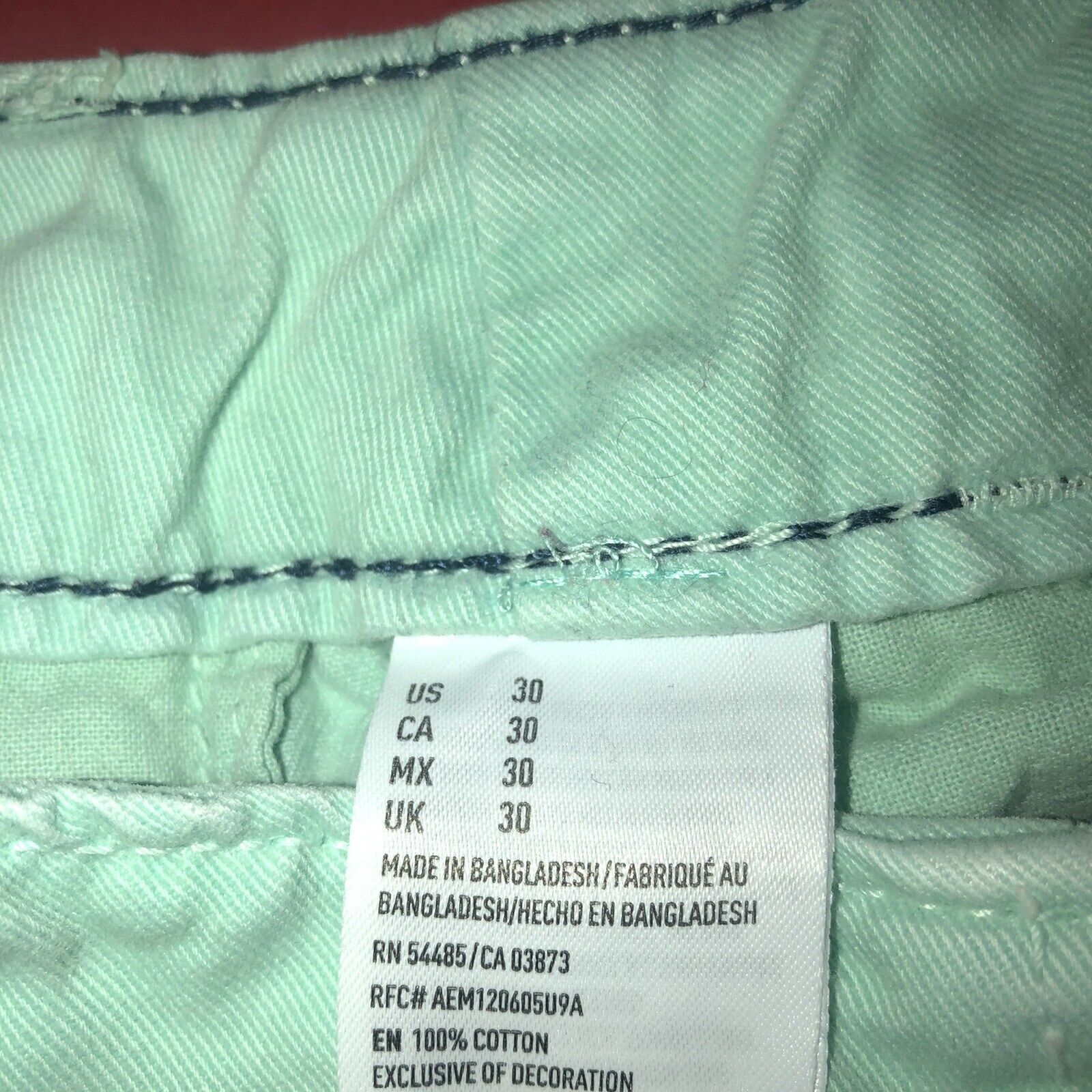 American Eagle Outfitters Classic Shorts Mens Size 30 Color Green 1204300