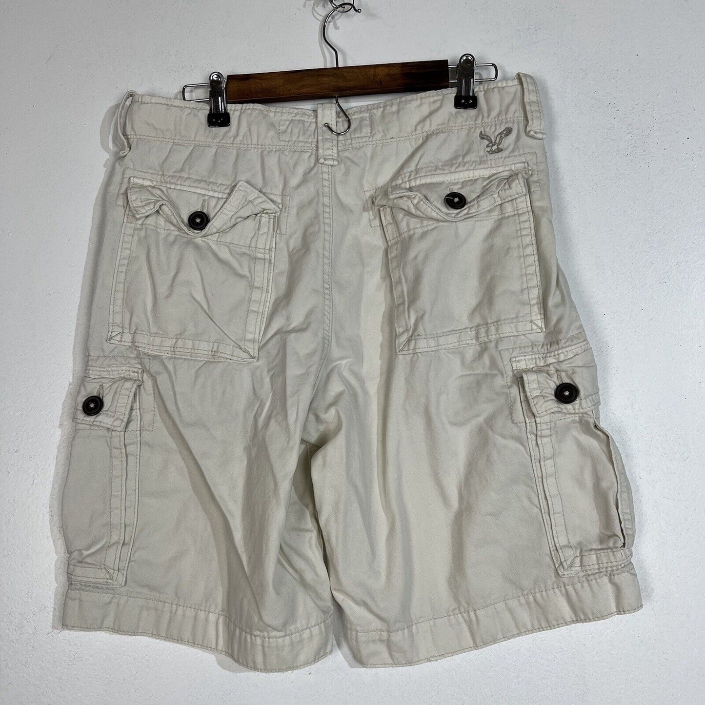 American Eagle Classic Length Mens Cargo Shorts Size 32 Khaki PreOwned