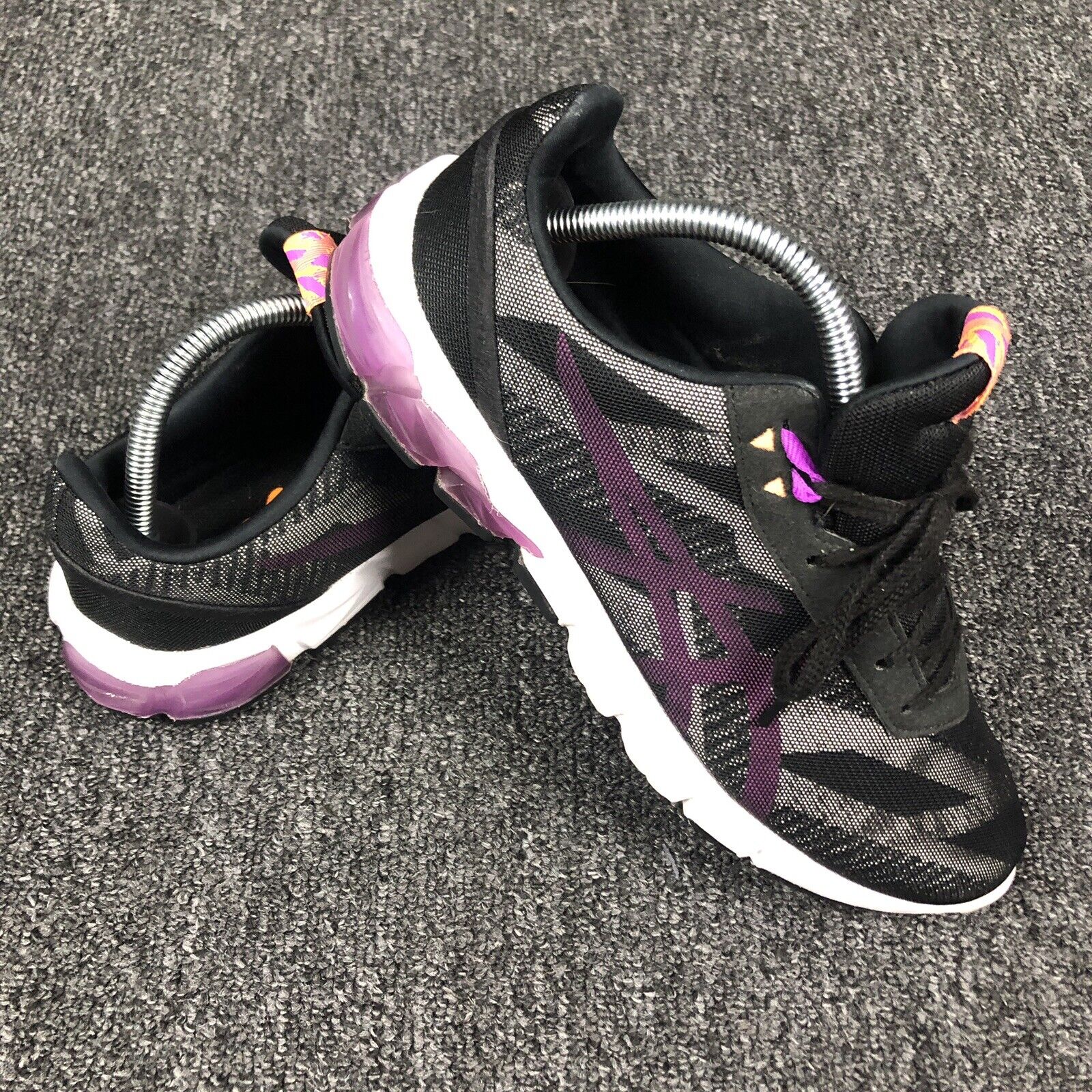 Asics Womens Gel Quantum 90 2 F1022A210 Black Purple Gray Running Shoes Size 9.5