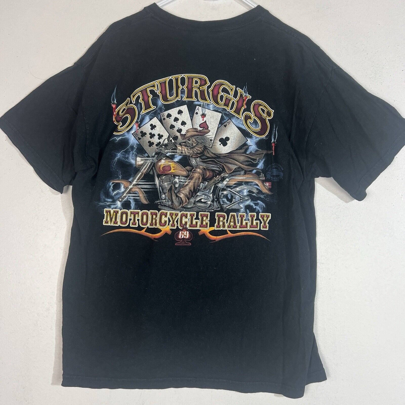 Sturgis Motorcycle Rally T Shirt Men’s Size L Multicolor Year 2009 Short Sleeve