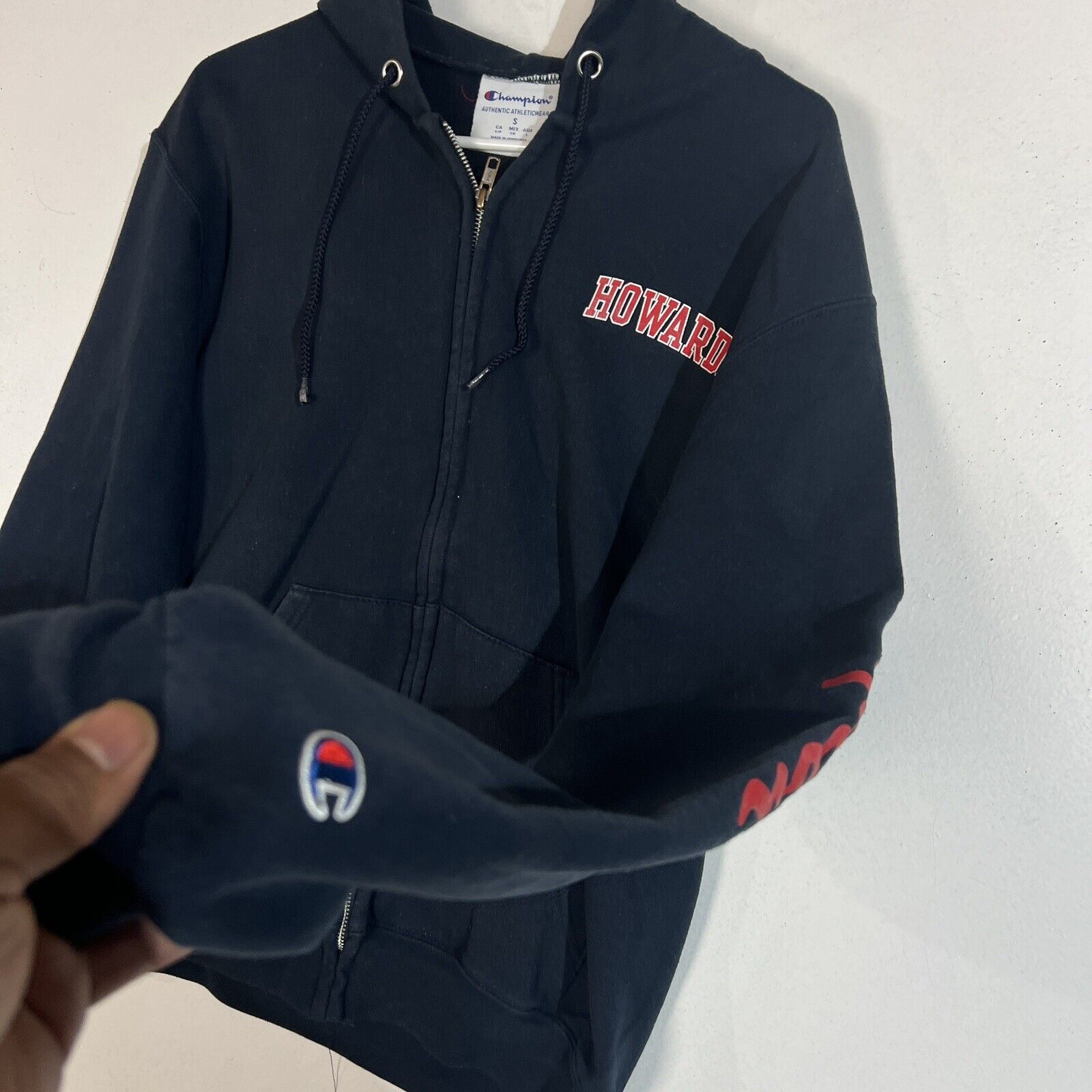 Champion Howard University Hoodie Men’s Small Multicolor Long Sleeve Full Zip