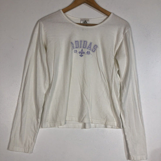 Adidas Long Sleeve T Shirt Junior Girls Large Color White
