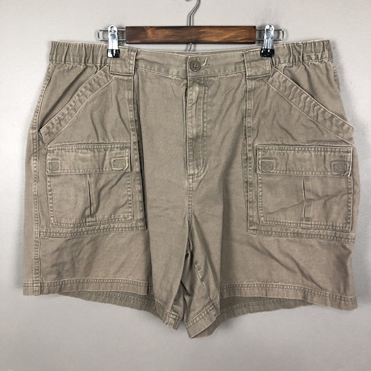 Croft & Barrow Men’s Cargo Shorts Size 42w Green Brown Outdoor
