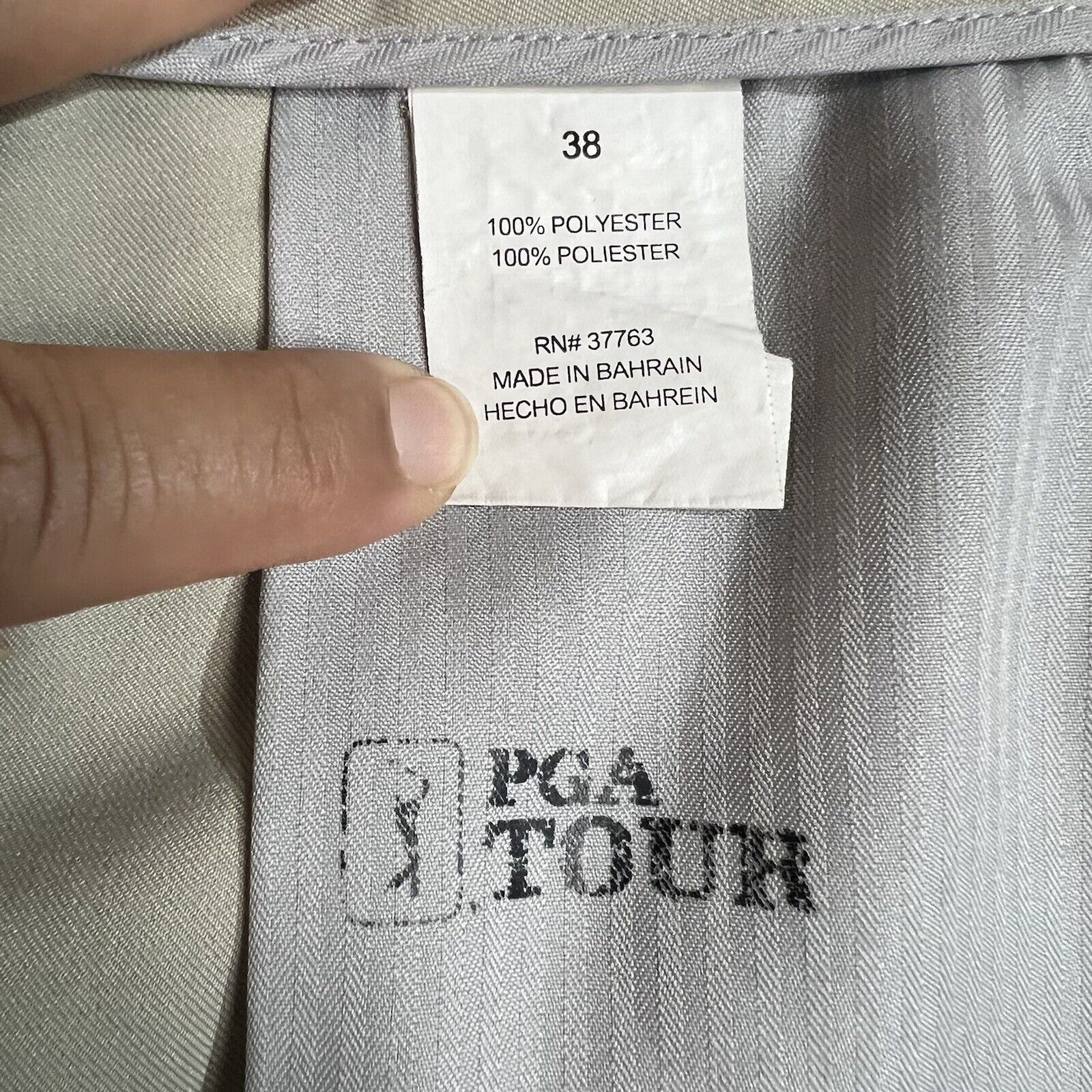 PGA Tour Golf Shorts Mens Size 38 Color Khaki PreOwned