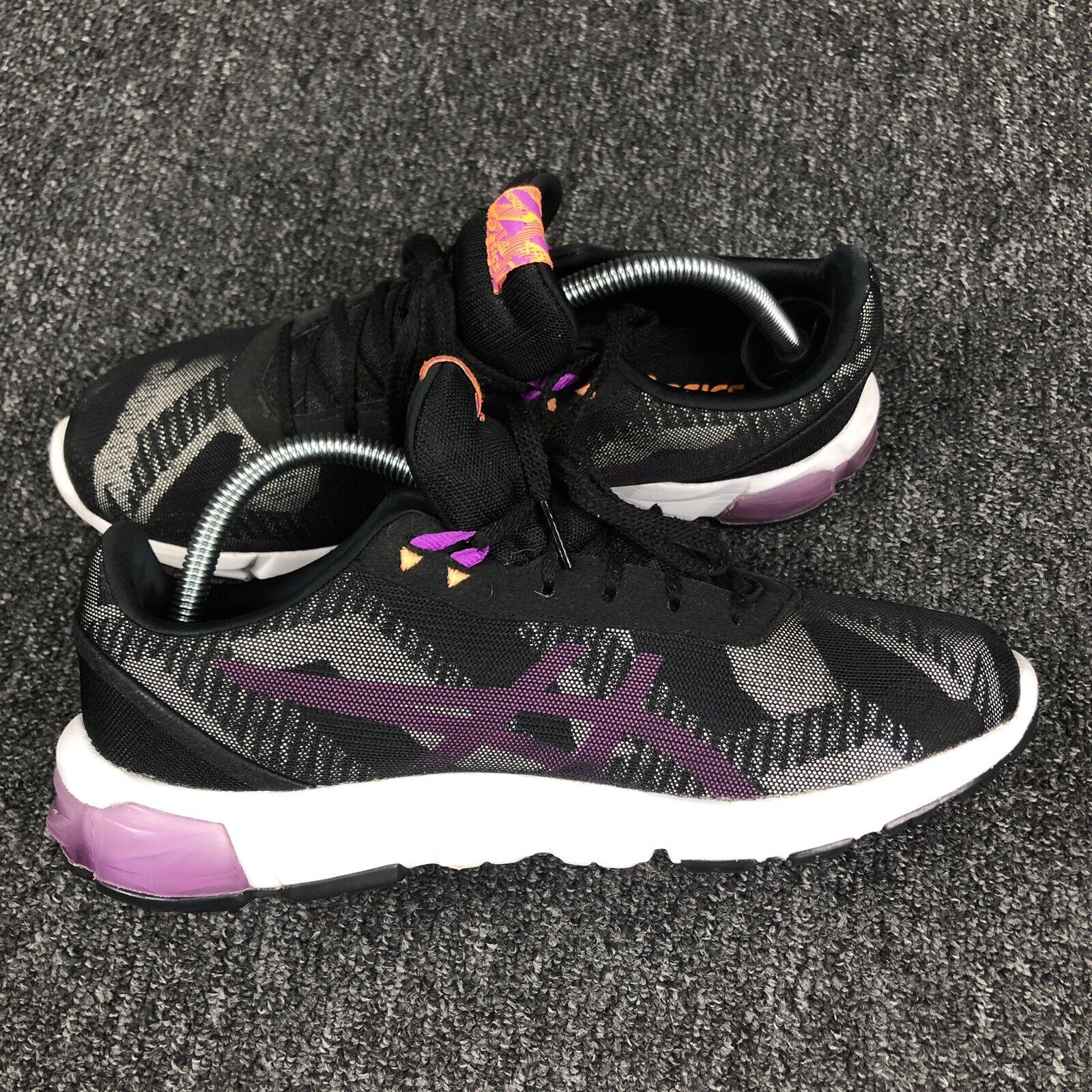 Asics Womens Gel Quantum 90 2 F1022A210 Black Purple Gray Running Shoes Size 9.5