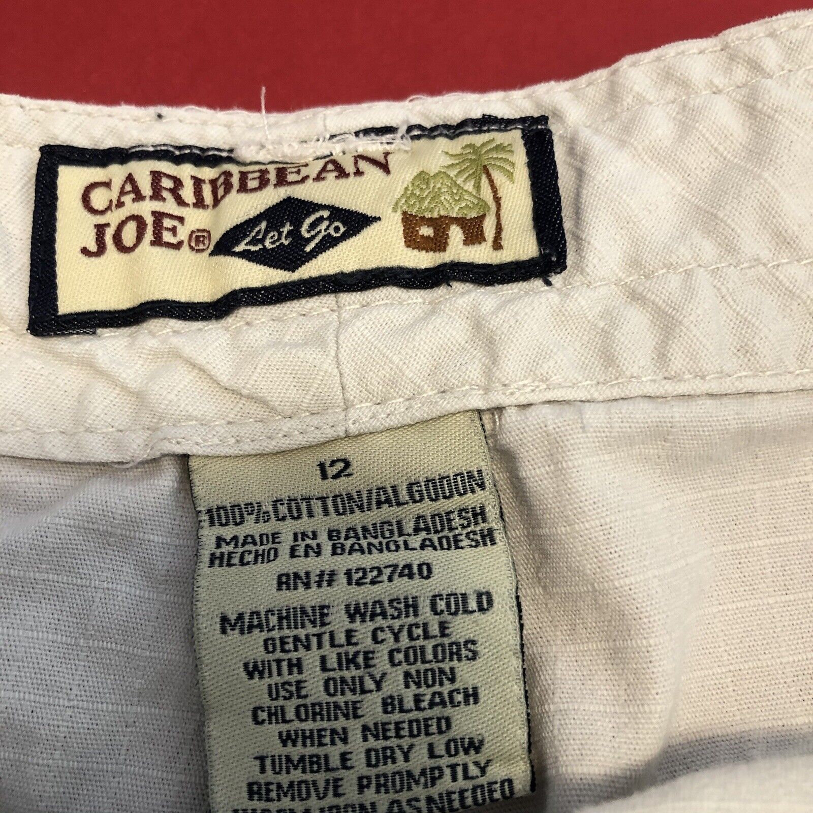 Caribbean Joe Shorts Womens Size 12 Color Beige 0409