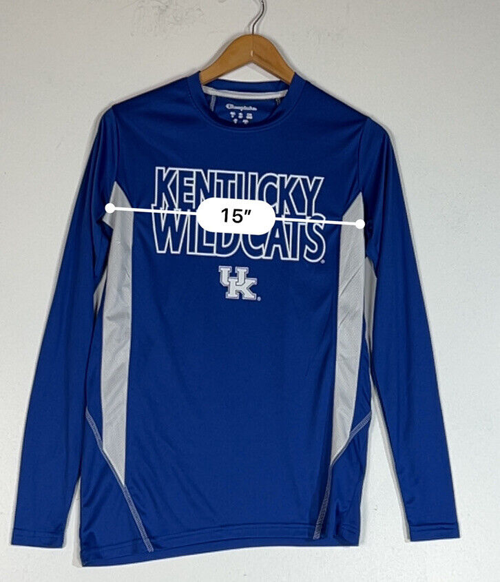 Champion Kentucky Wildcats Men’s Shirt Size Small Blue And White NCAA