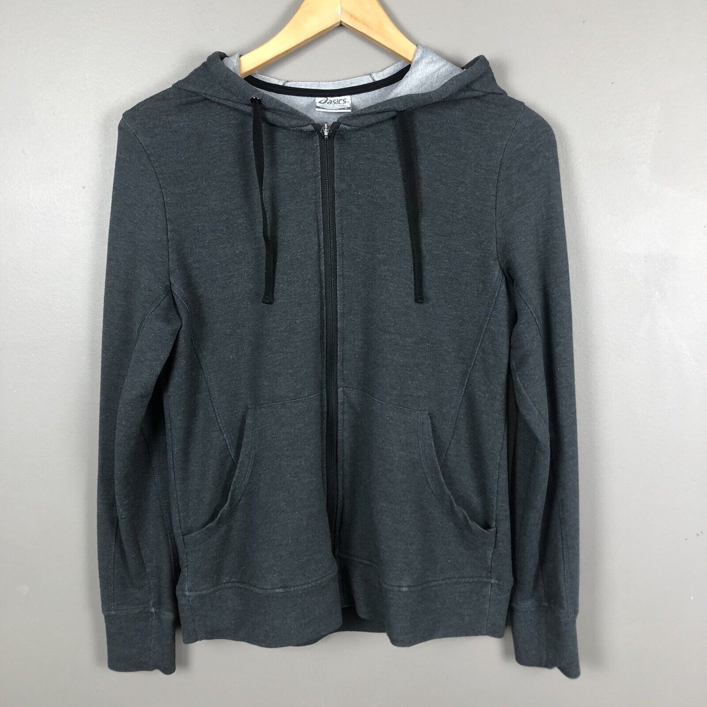 Asics Full Zip Women’s Hoodie Size Small Gray Long Sleeve Running