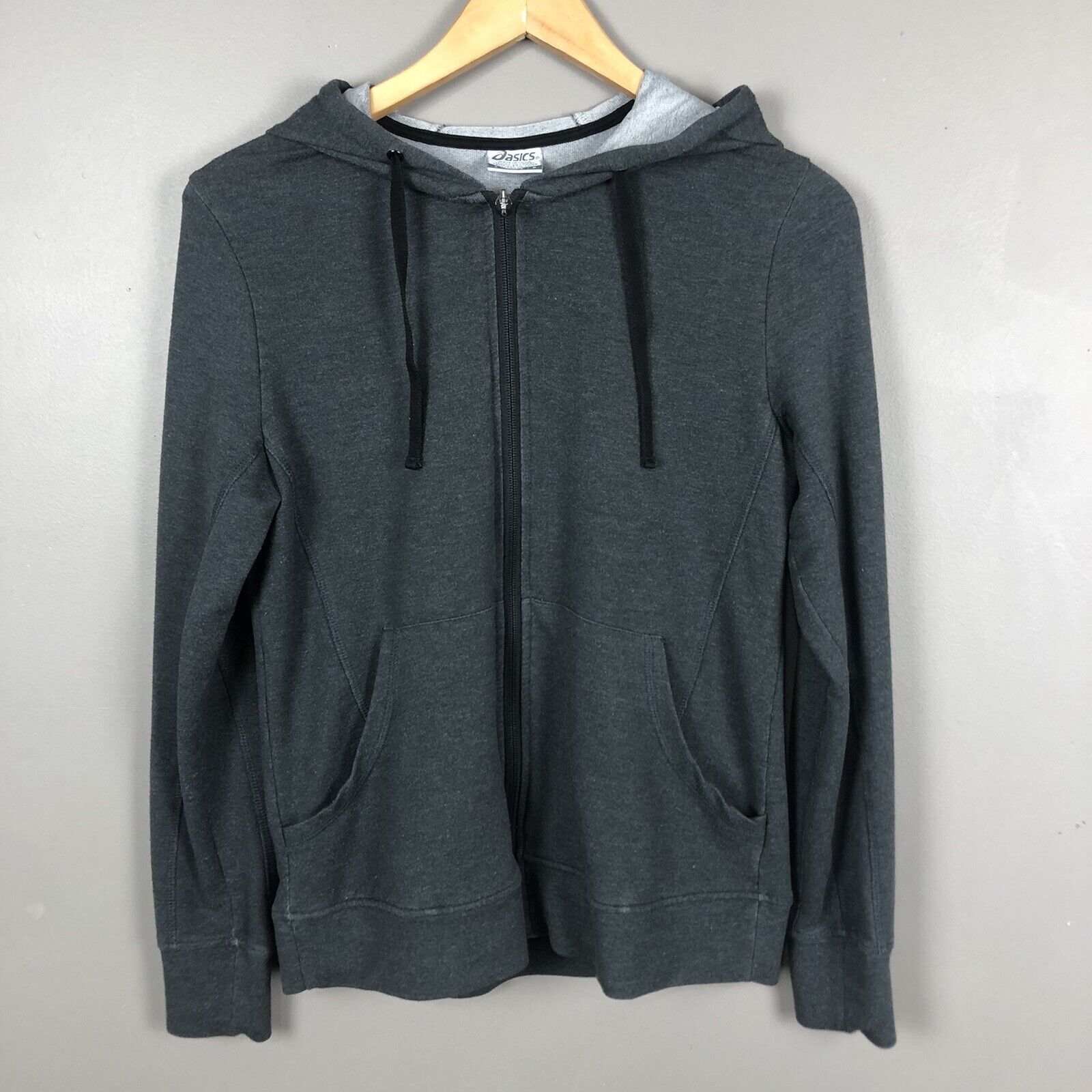Asics Full Zip Women’s Hoodie Size Small Gray Long Sleeve Running