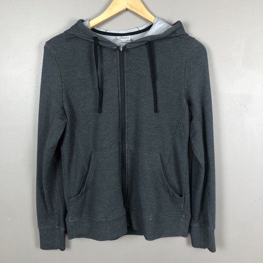 Asics Full Zip Women’s Hoodie Size Small Gray Long Sleeve Running