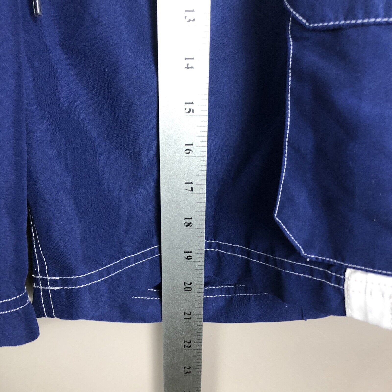 Chaps Men’s Swim Trunks Size Large Blue And White