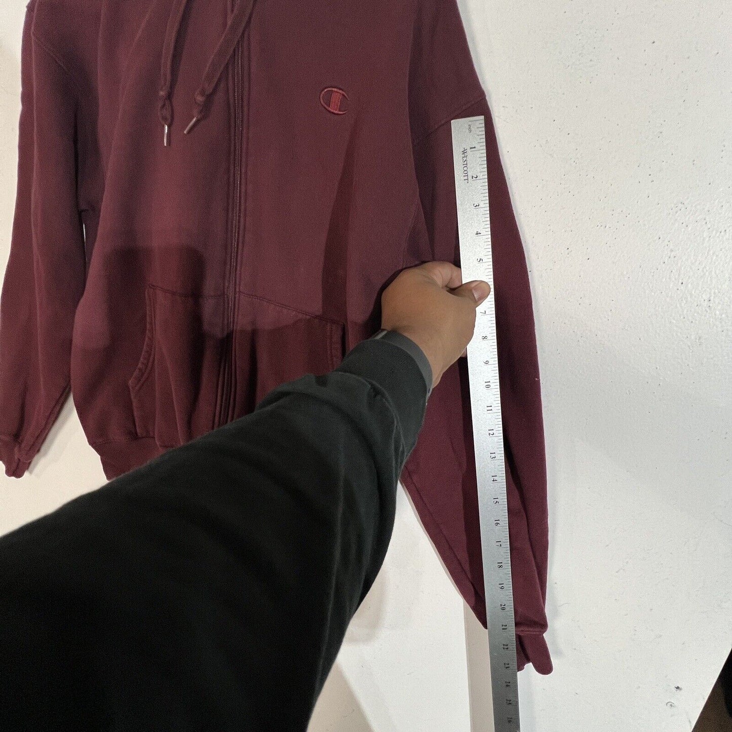 Champion Eco Hoodie Men’s Medium Color Maroon Heavyweight 