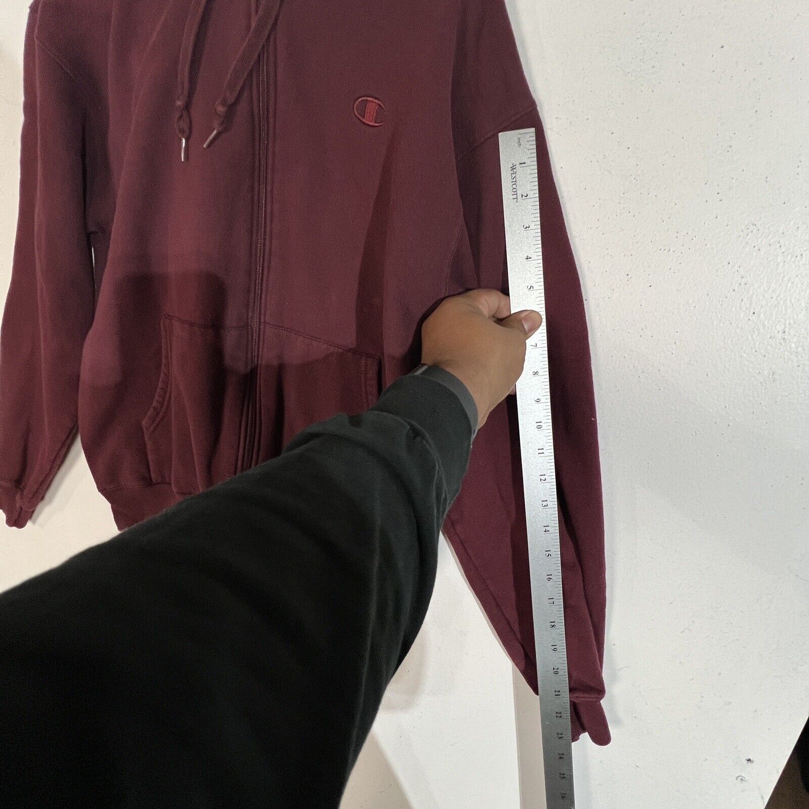 Champion Eco Hoodie Men’s Medium Color Maroon Heavyweight 