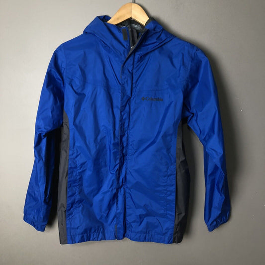 Columbia Youth Full Zip Jacket Size Medium 14/16 Blue And Gray Long Sleeve