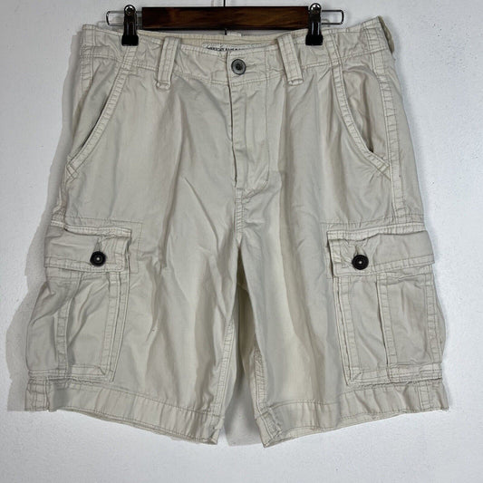American Eagle Classic Length Mens Cargo Shorts Size 32 Khaki PreOwned