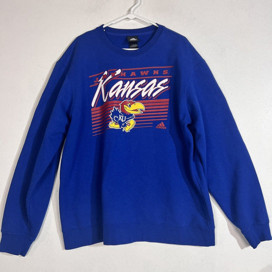 Adidas Kansas Jayhawks Sweatshirt Men’s XL Multicolor Lone Sleeve Heavyweight