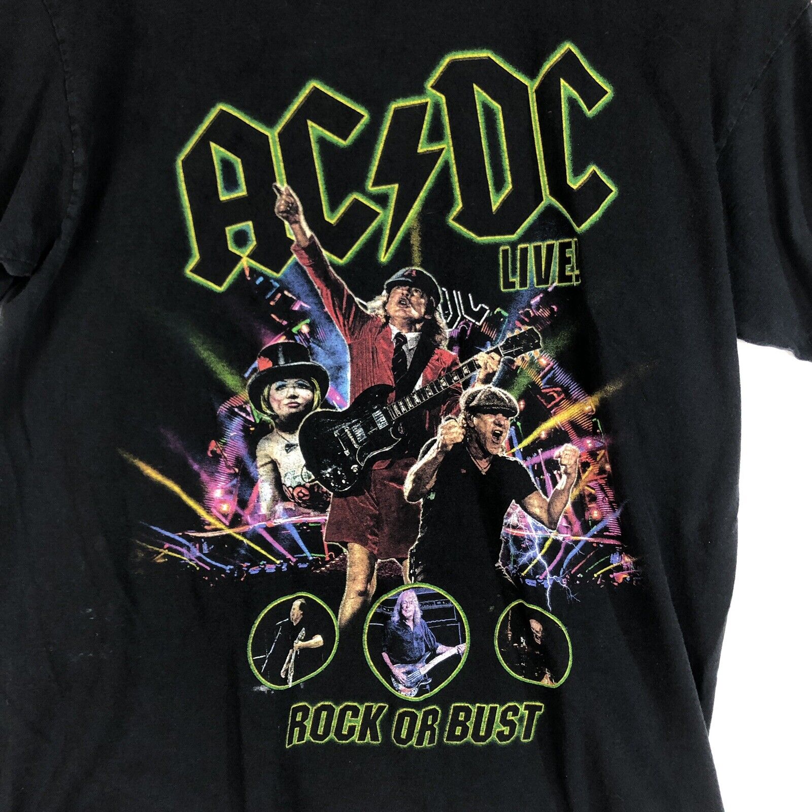 AC/DC Rock Or Bust Concert Tour T-Shirt Men’s Size Medium Multicolor