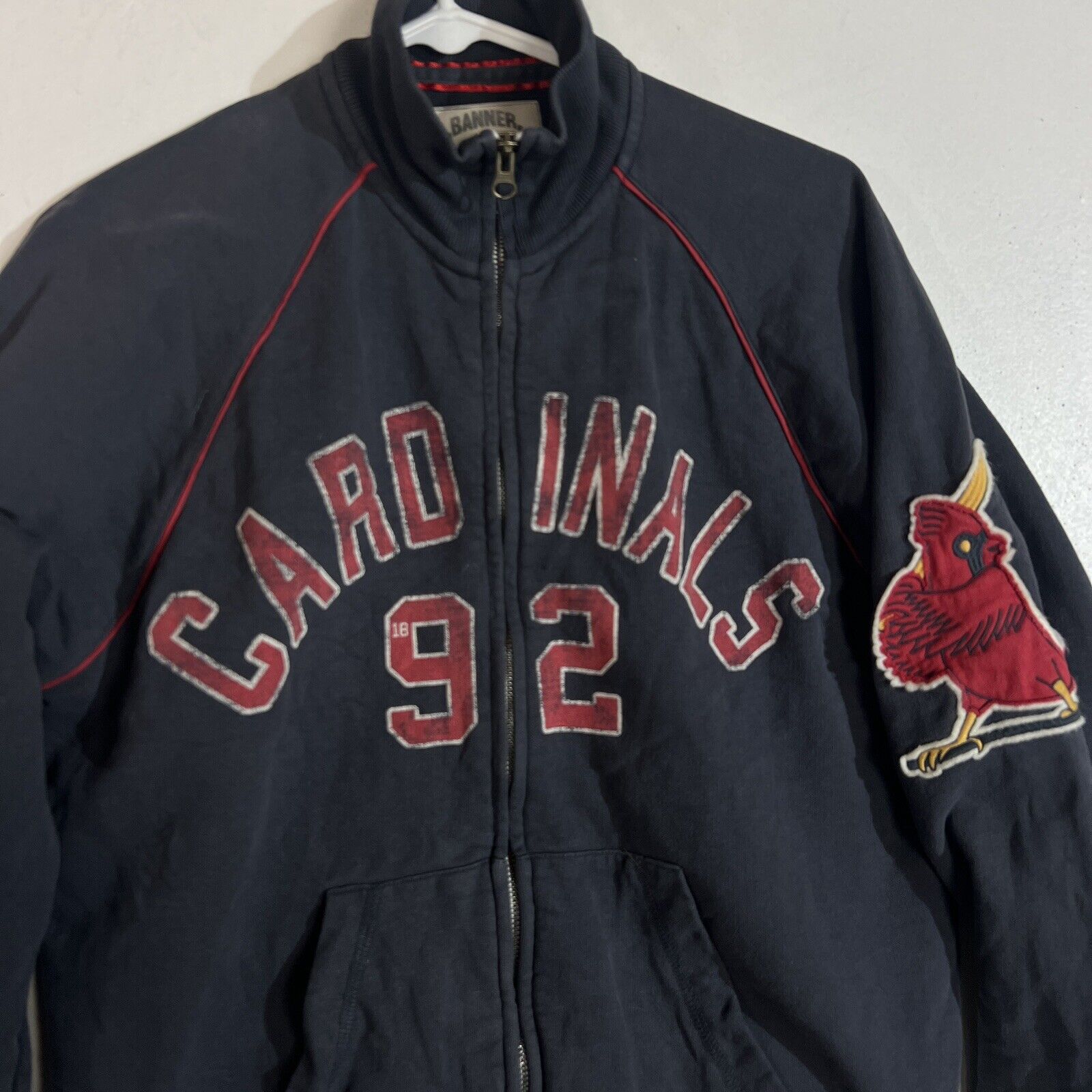 Banner 47 St. Louis Cardinals Jacket Men’s Small Multicolor Full Zip Heavyweight