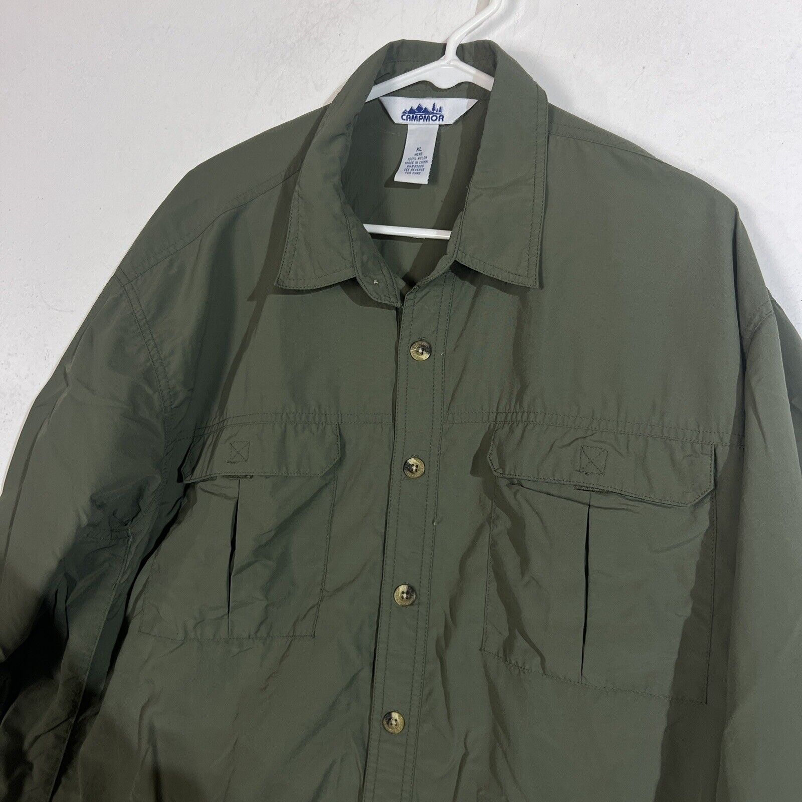 Campmor Shirt Men’s XL Color Green Long Sleeve Lightweight 6608