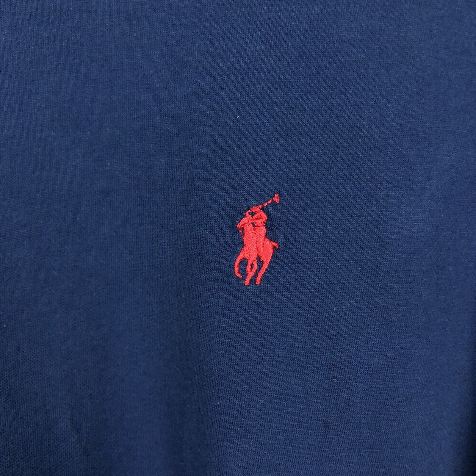 Polo Ralph Lauren Men’s V Neck Tshirt Size L  Blue Short Sleeve Pullover