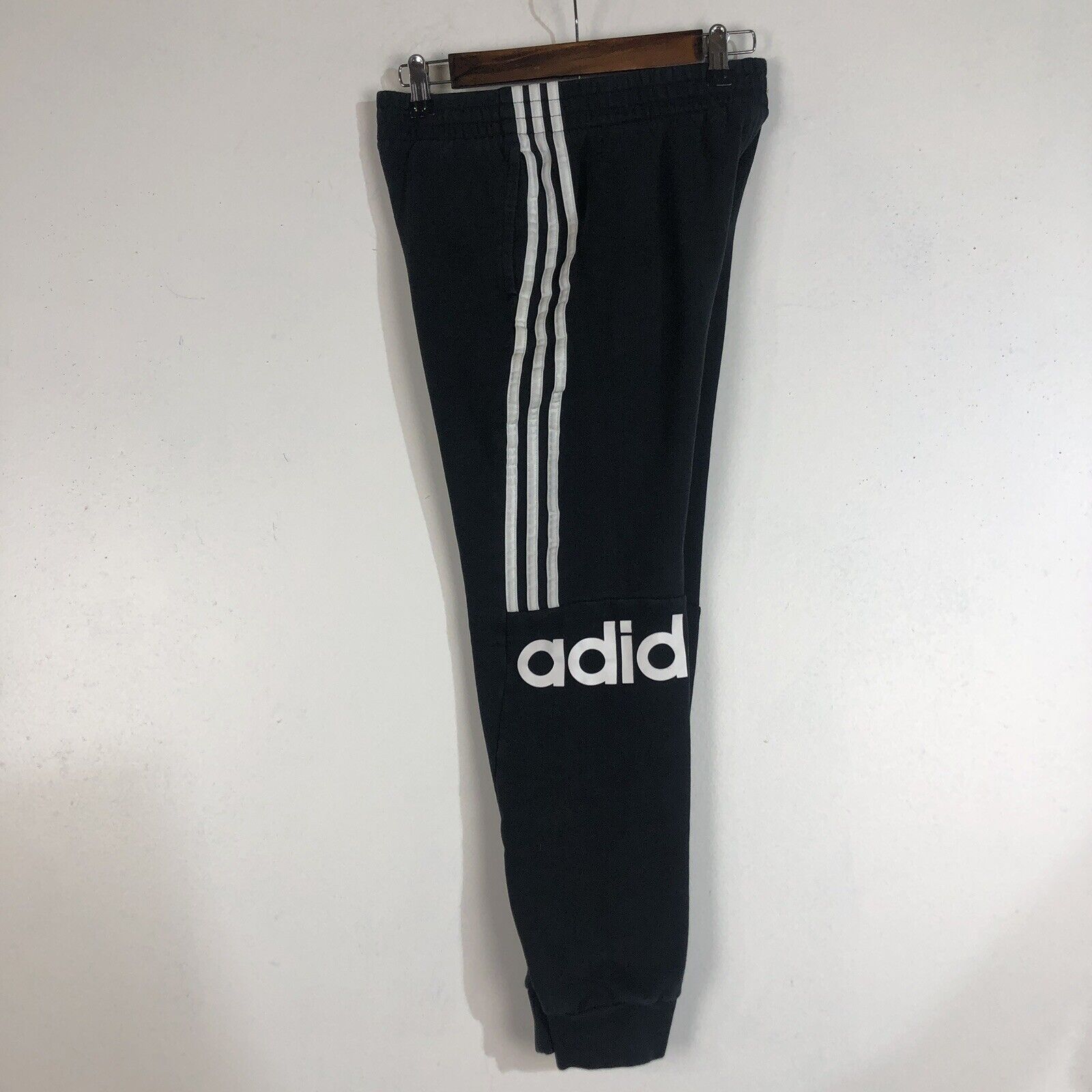 Adidas Sweatpants Youth Size Large (14/16) Color Black And White Heavyweight