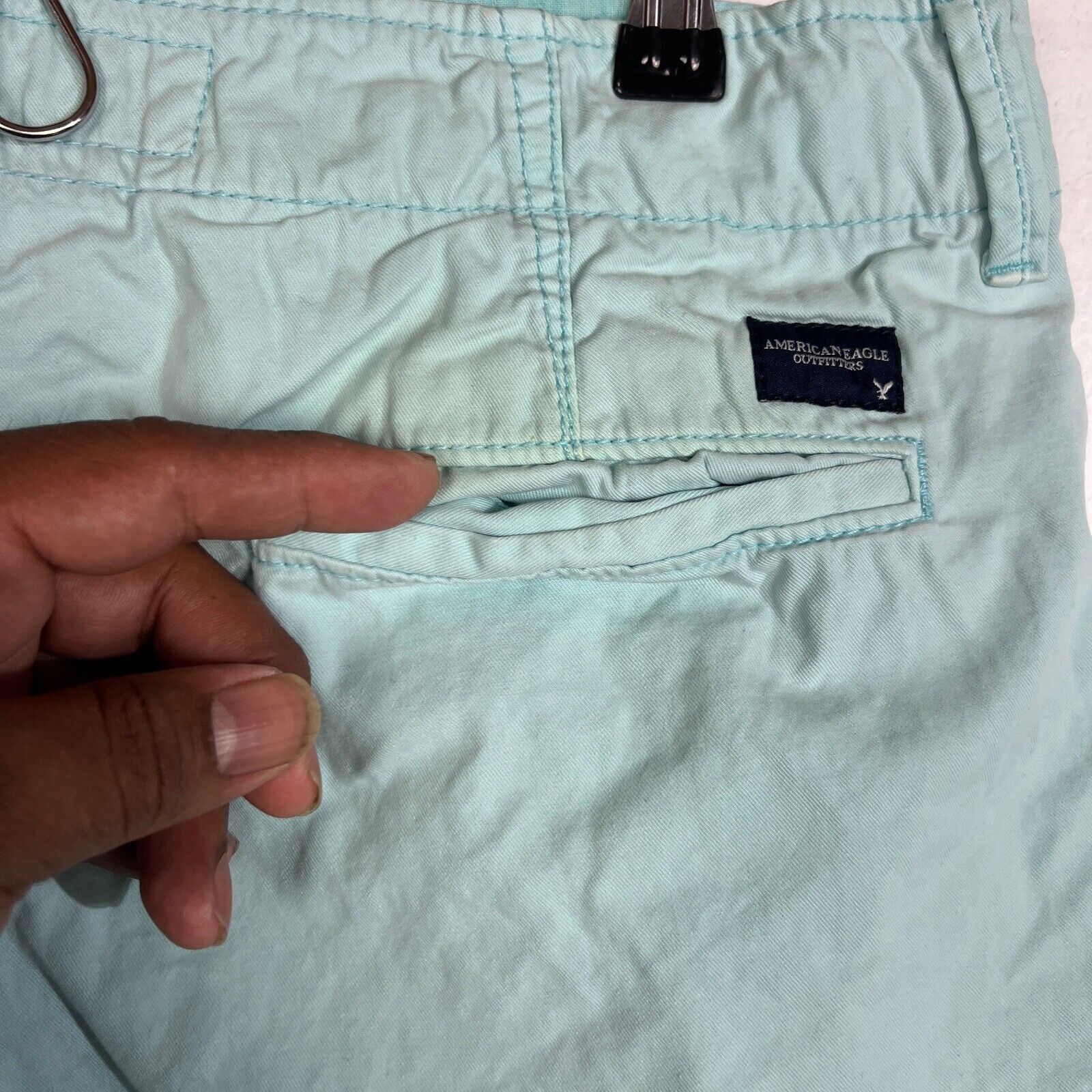 American Eagle Outfitters Chino Shorts Men's Size 31 Color Green