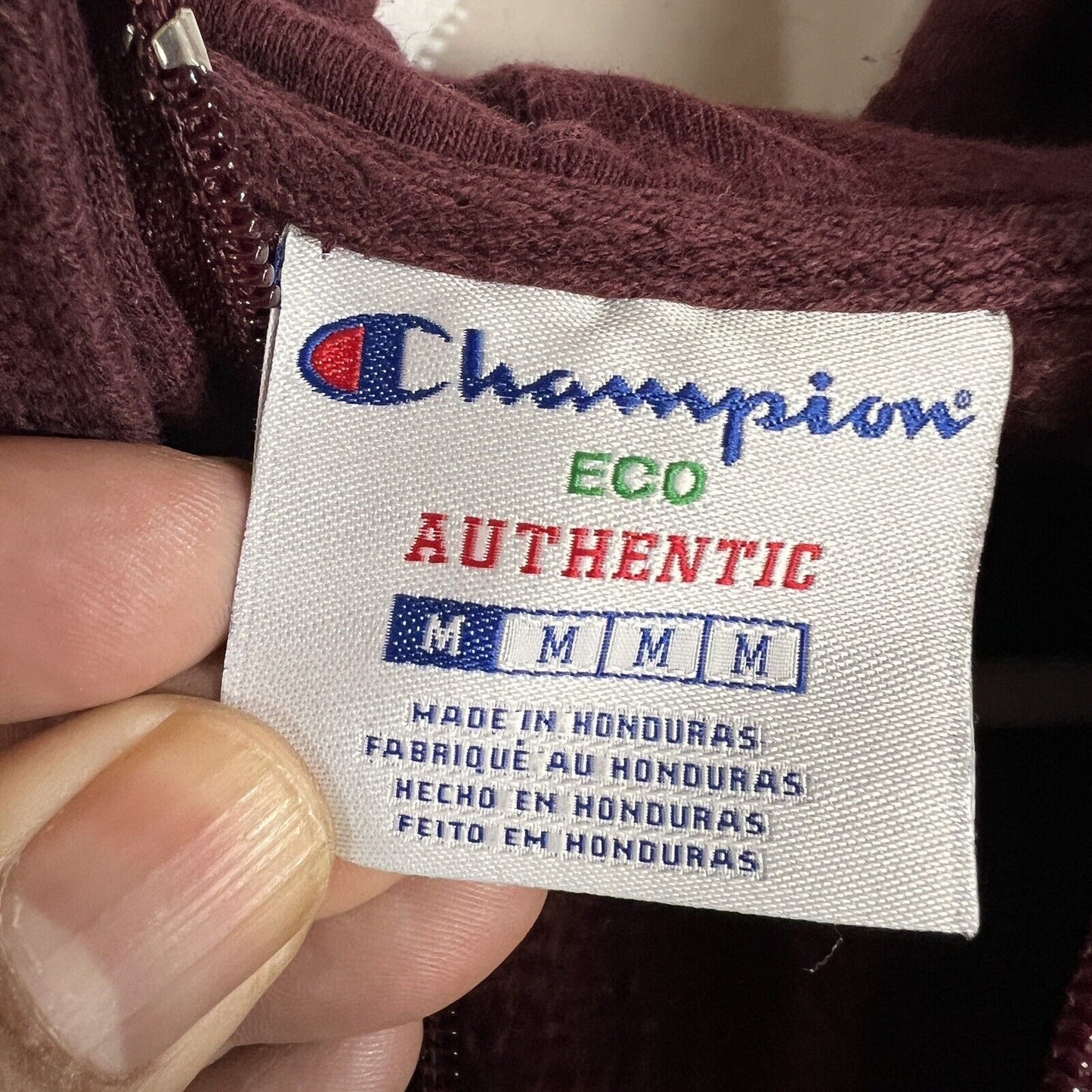 Champion Eco Hoodie Men’s Medium Color Maroon Heavyweight 