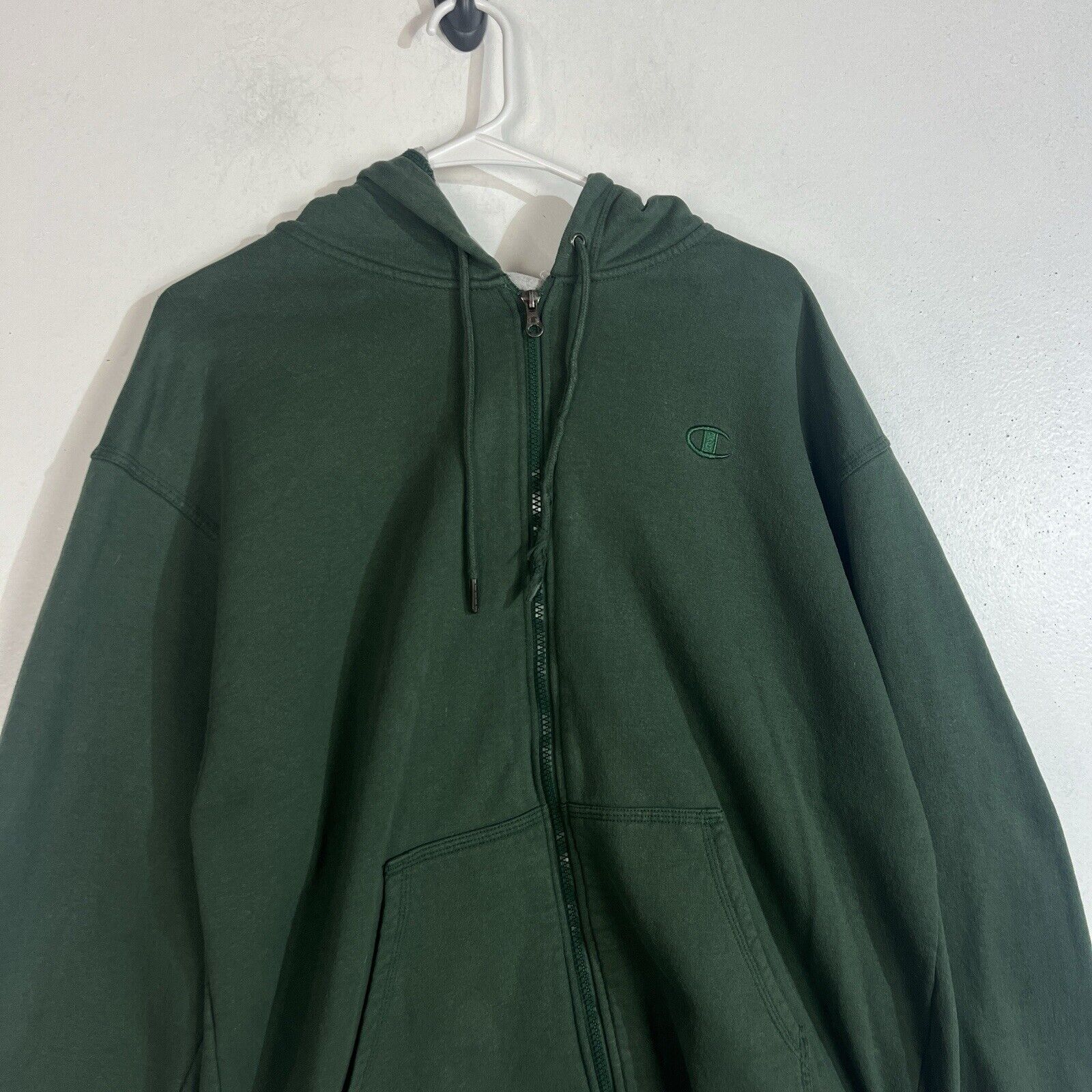 Champion Hoodie Men’s Size Large Color Green Full Zip Heavyweight