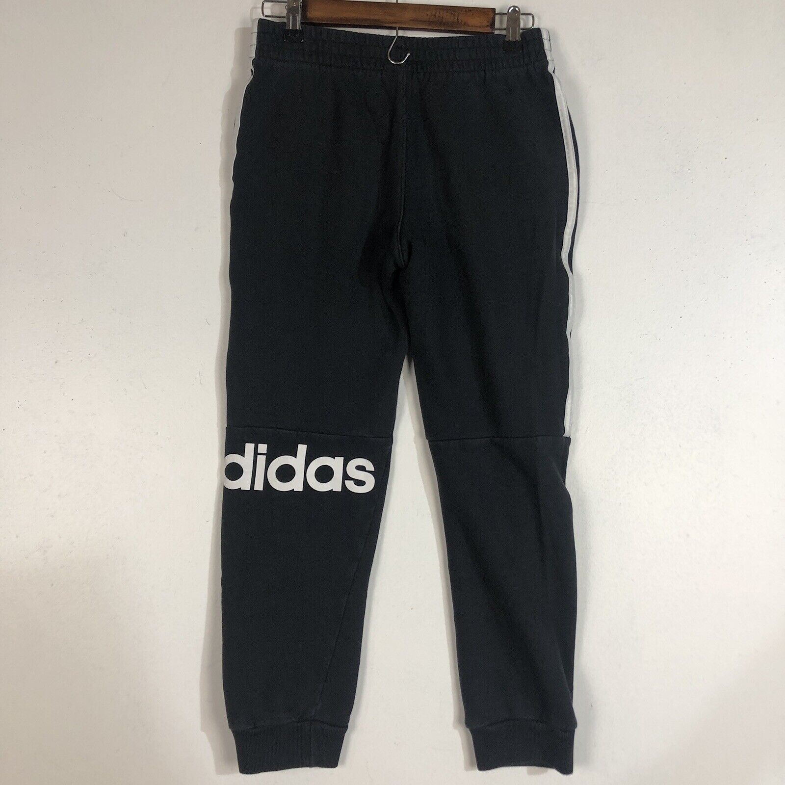 Adidas Sweatpants Youth Size Large (14/16) Color Black And White Heavyweight