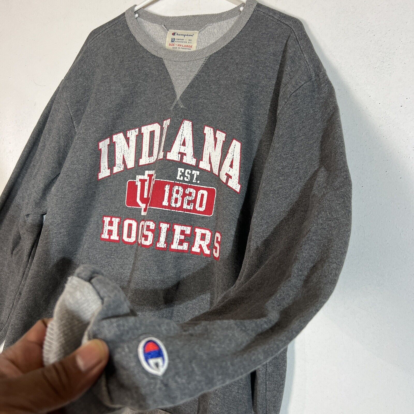 Champion Indiana Hoosiers Sweatshirt Men’s XXL Multicolor Long Sleeve Pullover