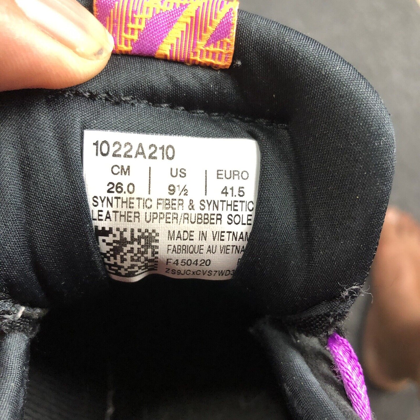 Asics Womens Gel Quantum 90 2 F1022A210 Black Purple Gray Running Shoes Size 9.5