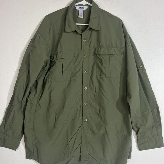 Campmor Shirt Men’s XL Color Green Long Sleeve Lightweight 6608