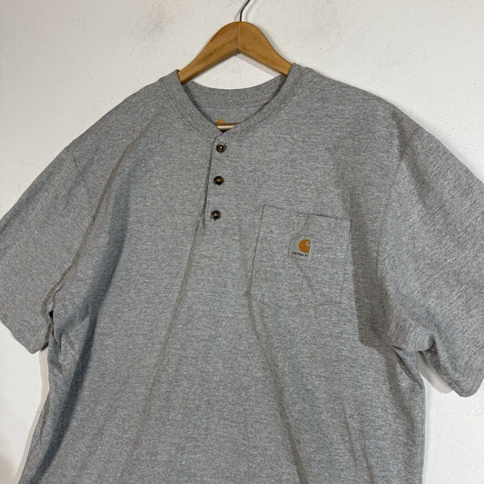 Carhartt Shirt Men’s Large Color Gray Heavyweight Short Sleeve