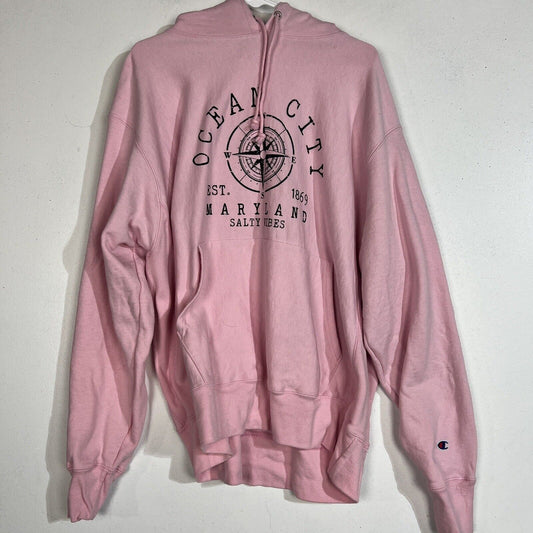 Champion Ocean City Maryland Hoodie Women’s XL Color Pink Reverse Weave