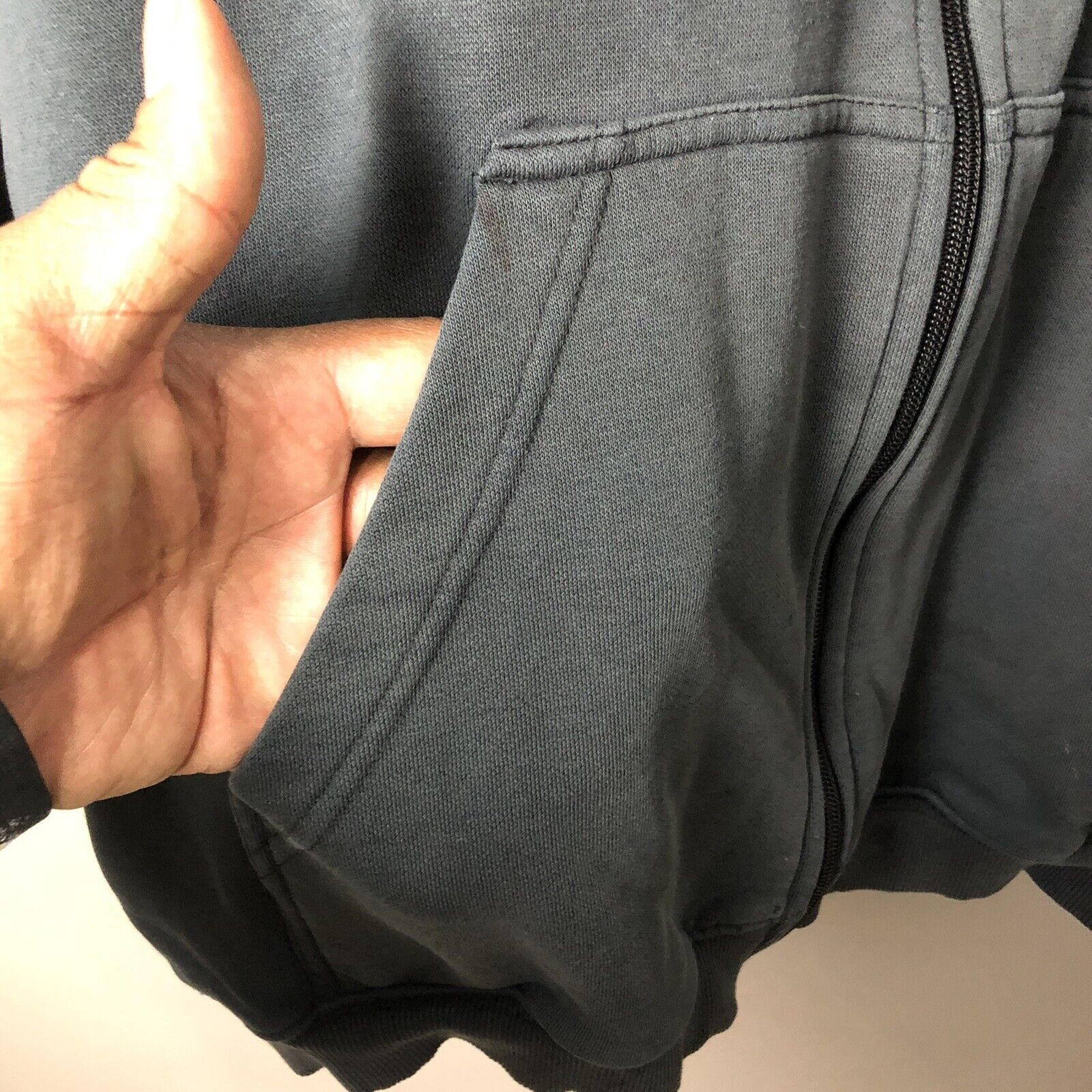 Adidas Full Zip Jacket Men’s Large Charcoal Gray Long Sleeve