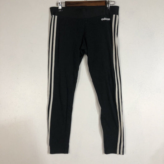Adidas Warm Up Pants Womn’s Size Mesium Color Black And White Lightweight