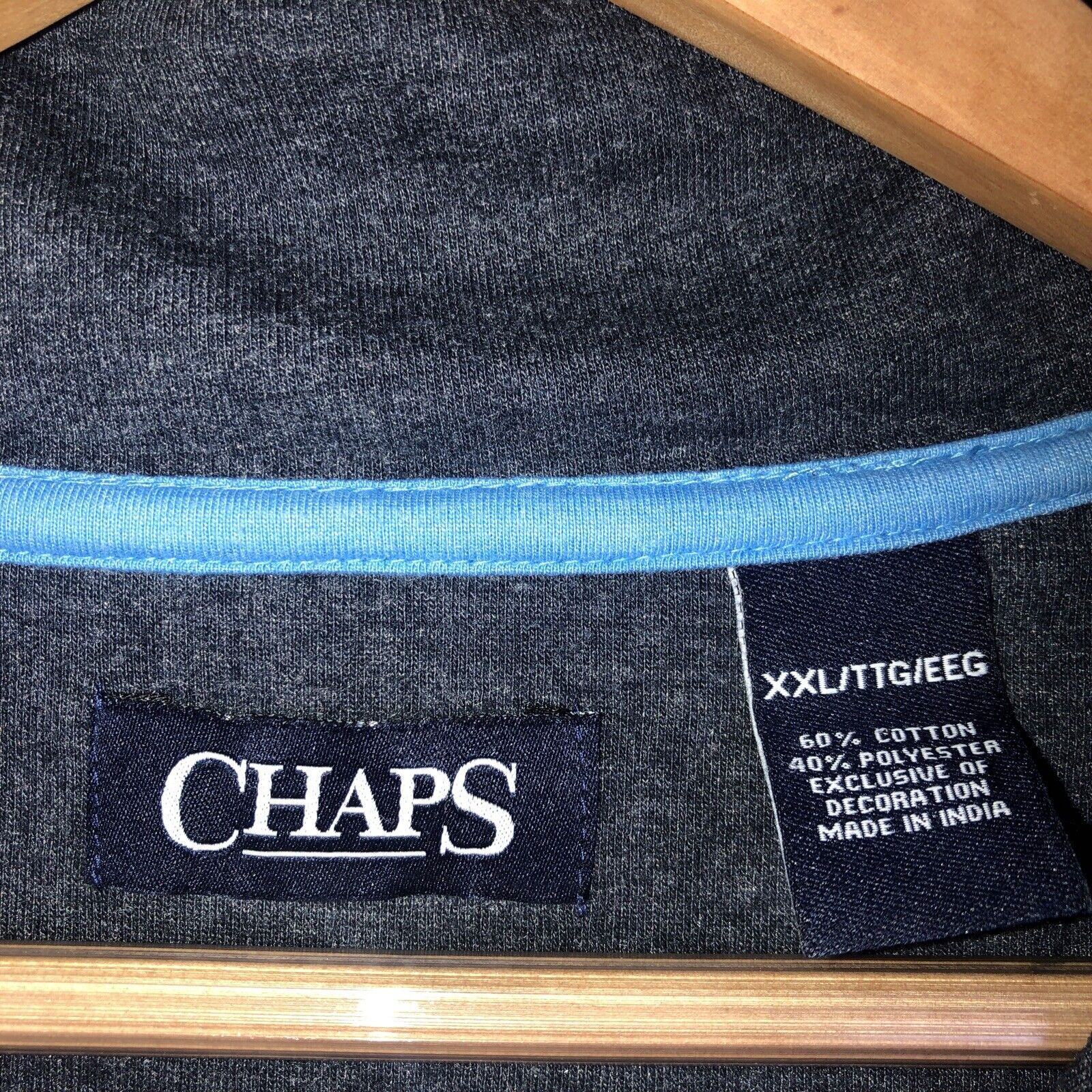 CHAPS Longs Sleeve Shirt Mens Size XXL Color Blue