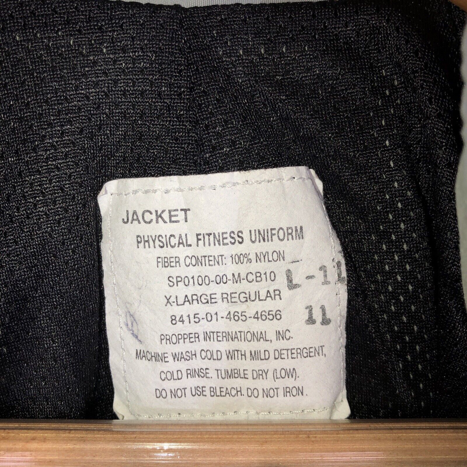 Army Jacket Mens XL Color Gray