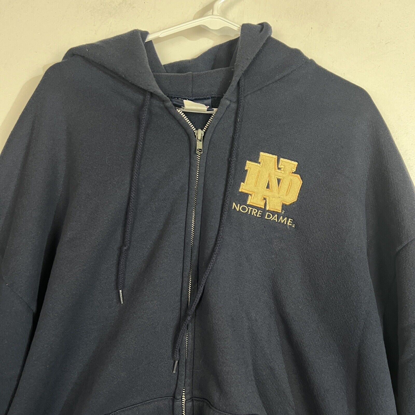 Jansport Notre Dame Hoodie Men’s XXL Multicolor Full Zip Embroidered Jacket 5104