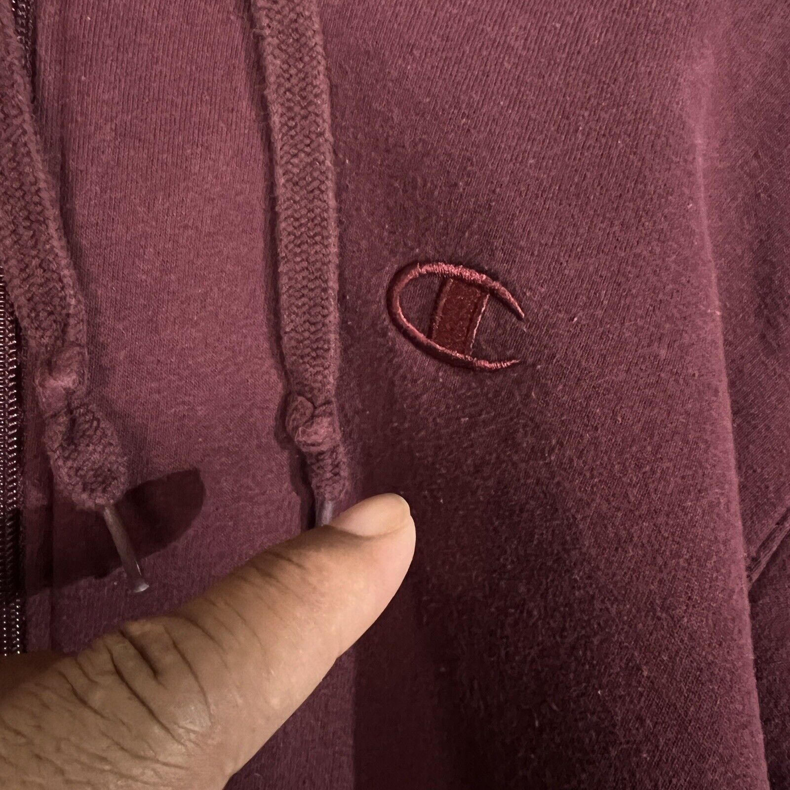 Champion Eco Hoodie Men’s Medium Color Maroon Heavyweight 