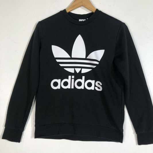 Adidas Sweatshirt Youth Size Large Color Black Long Sleeve Heavyweight Pullover
