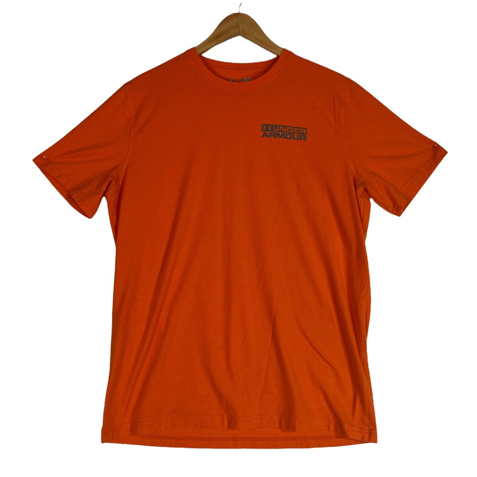 Under Armour T Shirt Men’s Size Medium Color Orange (Pre-Owned) Heat Gear