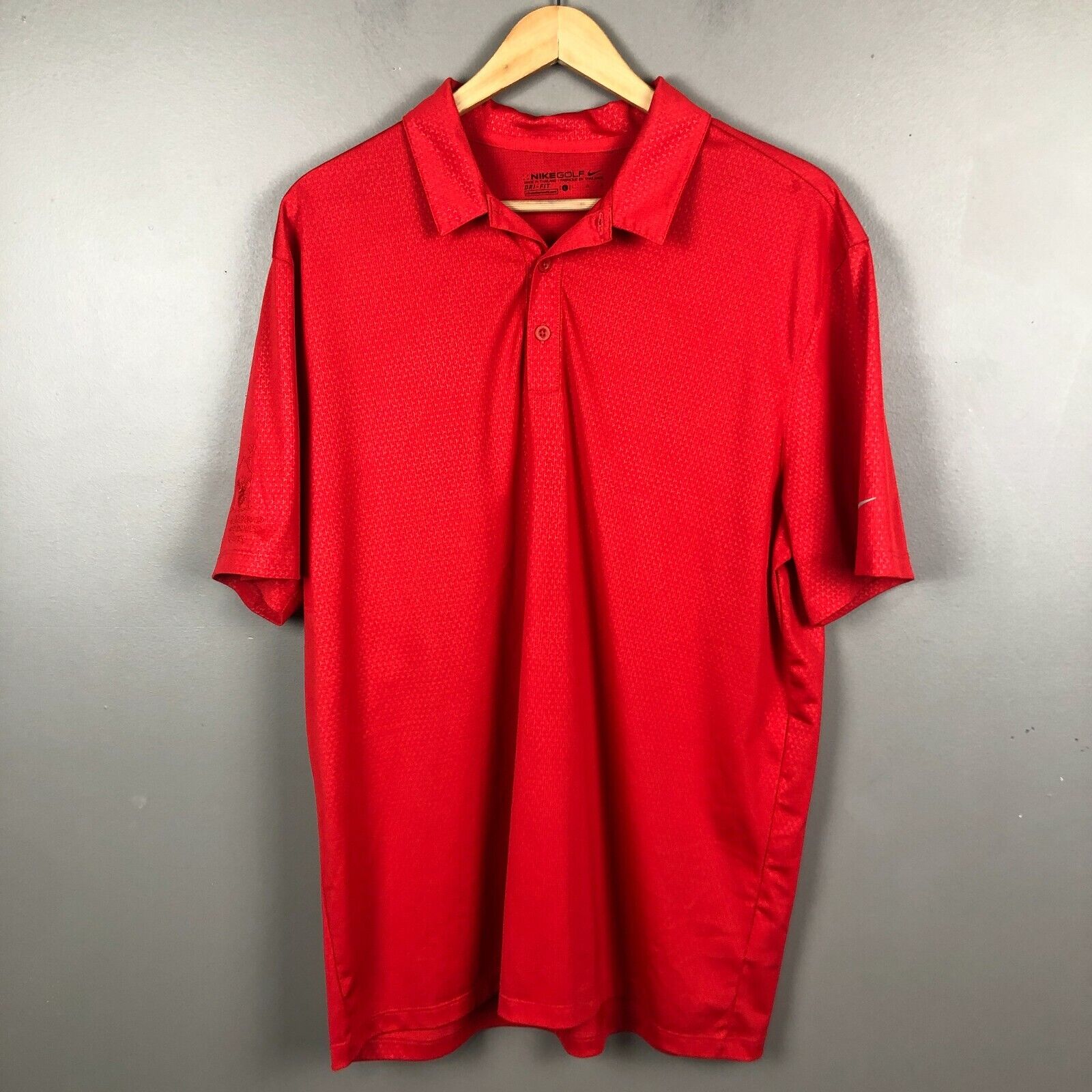 Nike Golf Men's Polo Shirt Size Large Red Short Sleeve Pullover